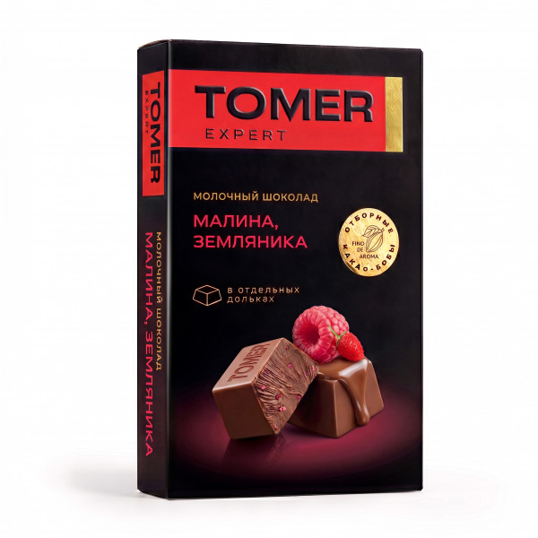 №1 Фабрика Томер   Молочный шоколад Малина-Земляника, 90г  в Минеральных Водах