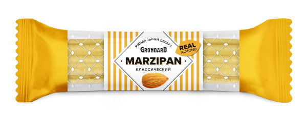 №1 TM Grondard   (10361) Батончики НЕглазированные Марципановые Классика, (28шт по 40г)        в Минеральных Водах