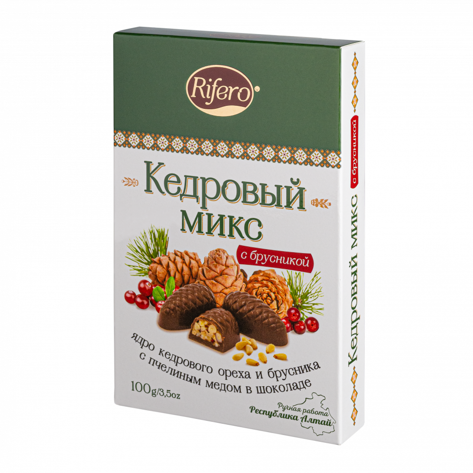  Риф и ко Конфеты "Кедровый микс БРУСНИКА" 100г    в Минеральных Водах
