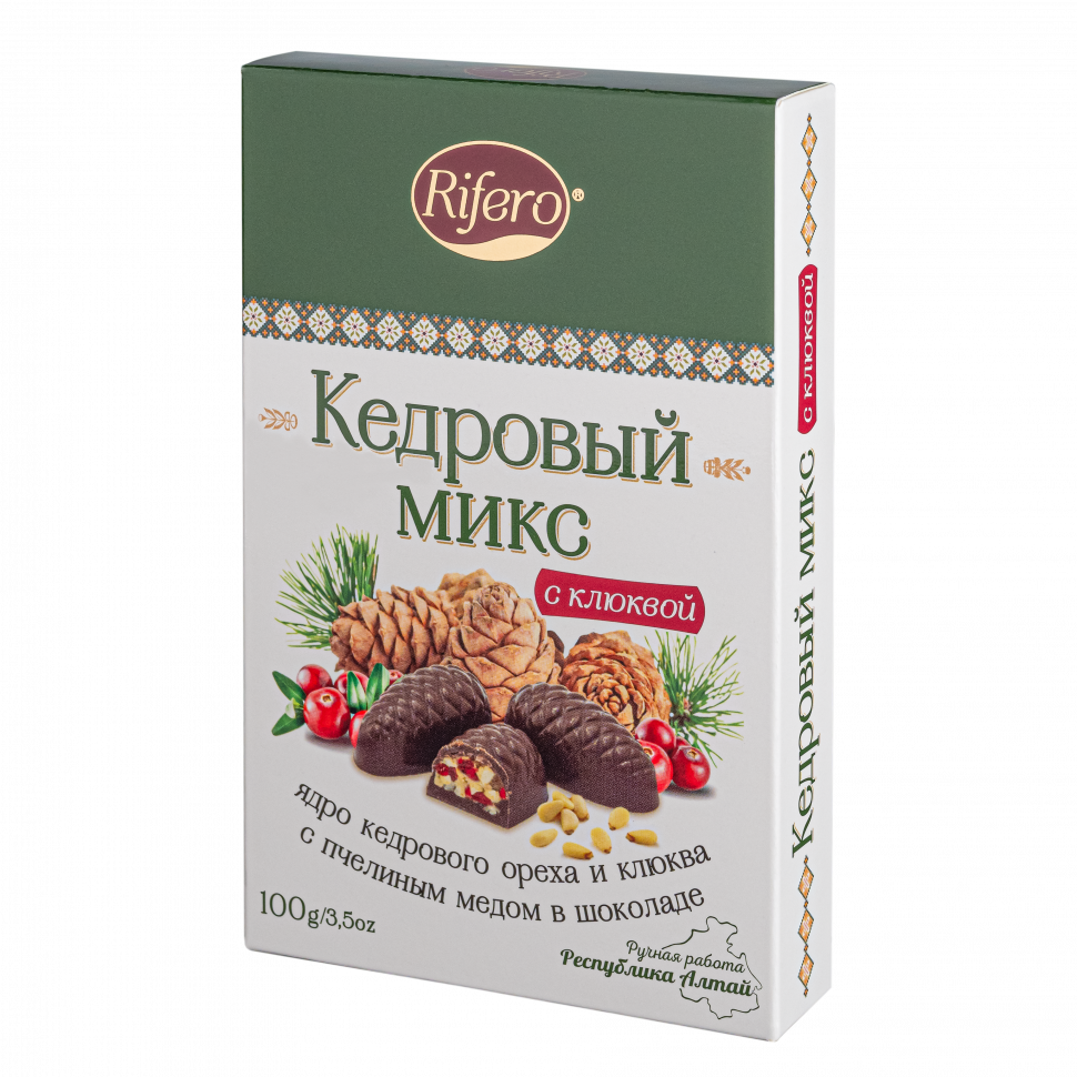  Риф и ко Конфеты "Кедровый микс КЛЮКВА" 100г     в Минеральных Водах