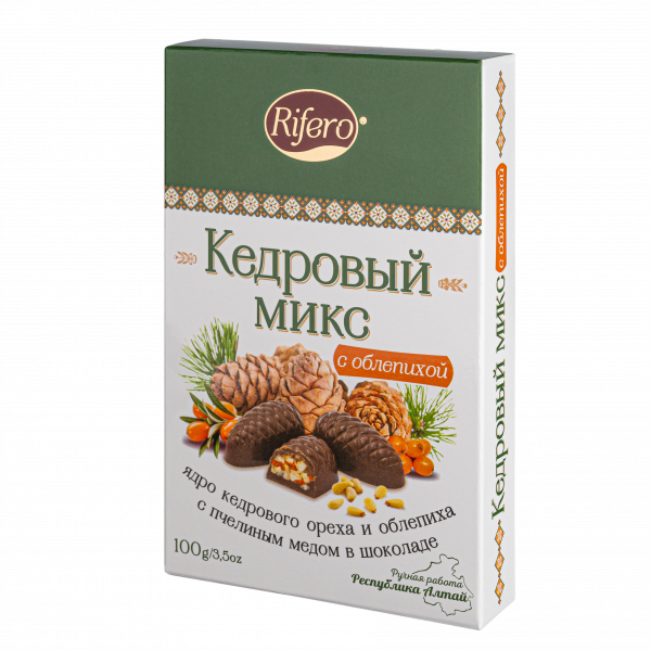 №1 Риф и ко Конфеты "Кедровый микс ОБЛЕПИХА" 100г      в Минеральных Водах
