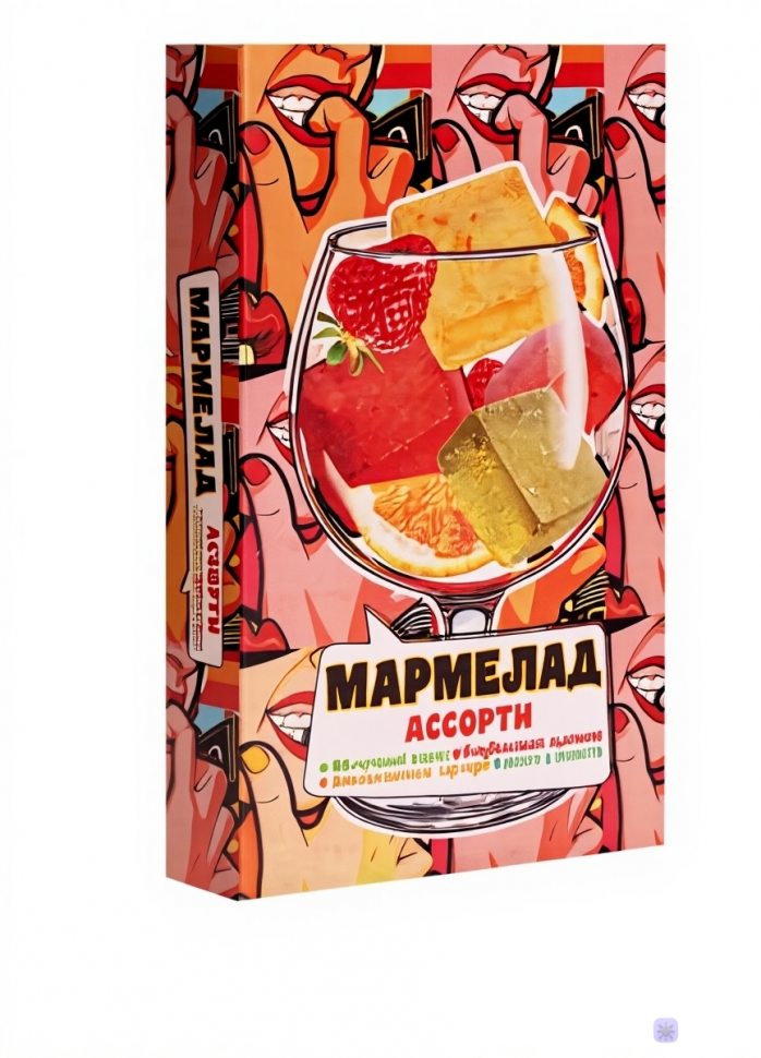  Мармелад АлкоАссорти(яблочный виски, клубничный просекко, апельсиновый вермут, лайм текила) 110г в Минеральных Водах