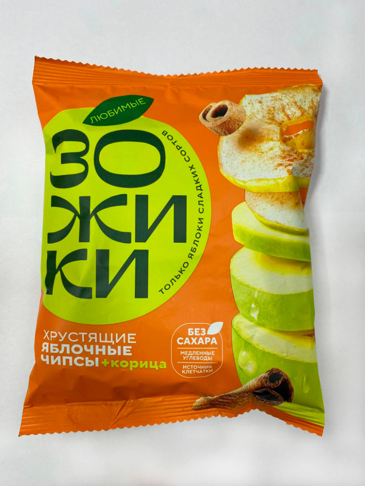  Зожики Яблочные+корица чипсы, 25г  в Минеральных Водах