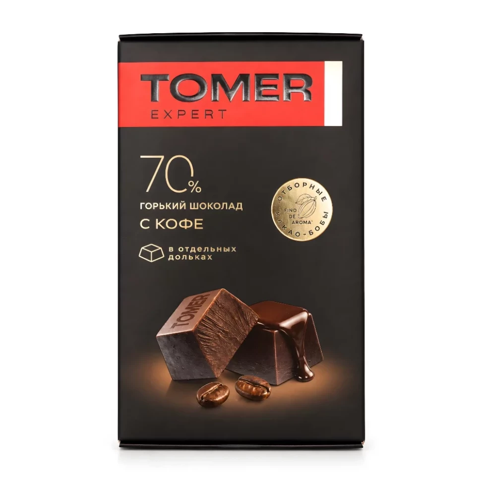  Фабрика Томер  Горький (70%) шоколад с КОФЕ, 90г  в Минеральных Водах