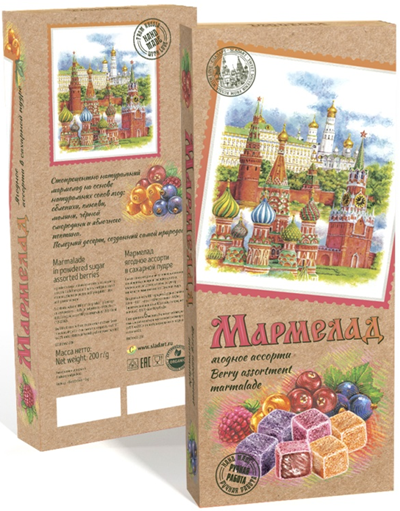 №2 Сладарт Мармелад Ассорти ягодное в сахарной пудре, 200г    в Минеральных Водах